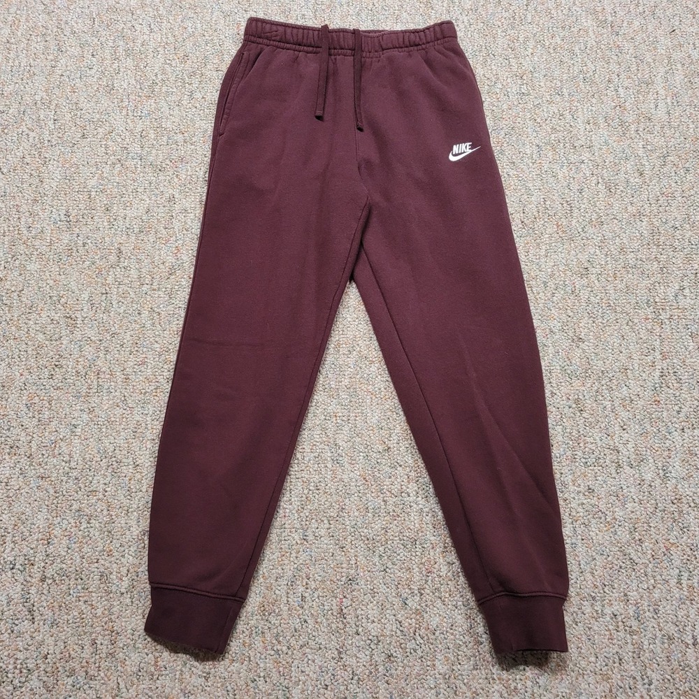 Nike Sweatpants Mens Small Burgundy Fleece Joggers BV2671-652 Sportswear Gym